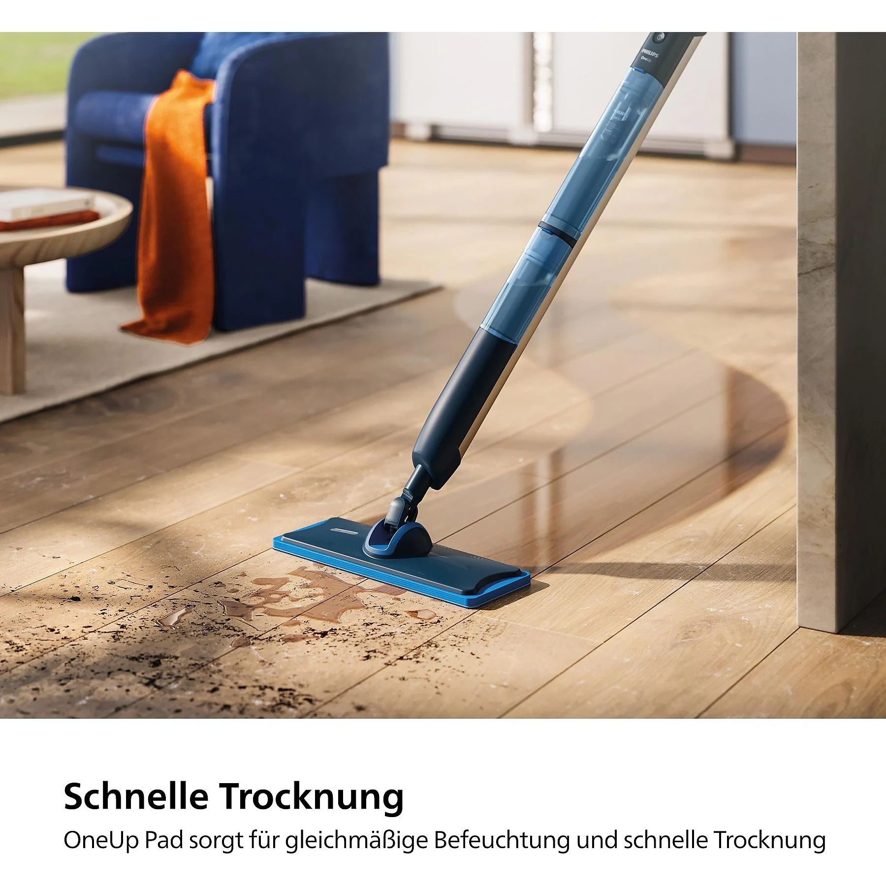 Philips OneUp 5000 Series XV5113/01 – Elektrischer Mopp mit Akku, 70 Min Laufzeit