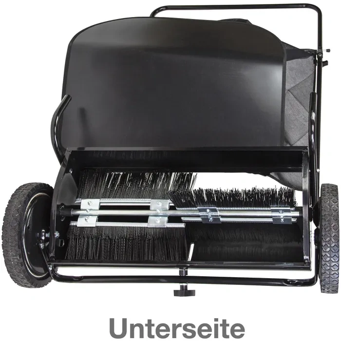 DEMA Laubsammler Kehrmaschine 25001 – 180 Liter, für Blätter, Vertikutiergut & Gras