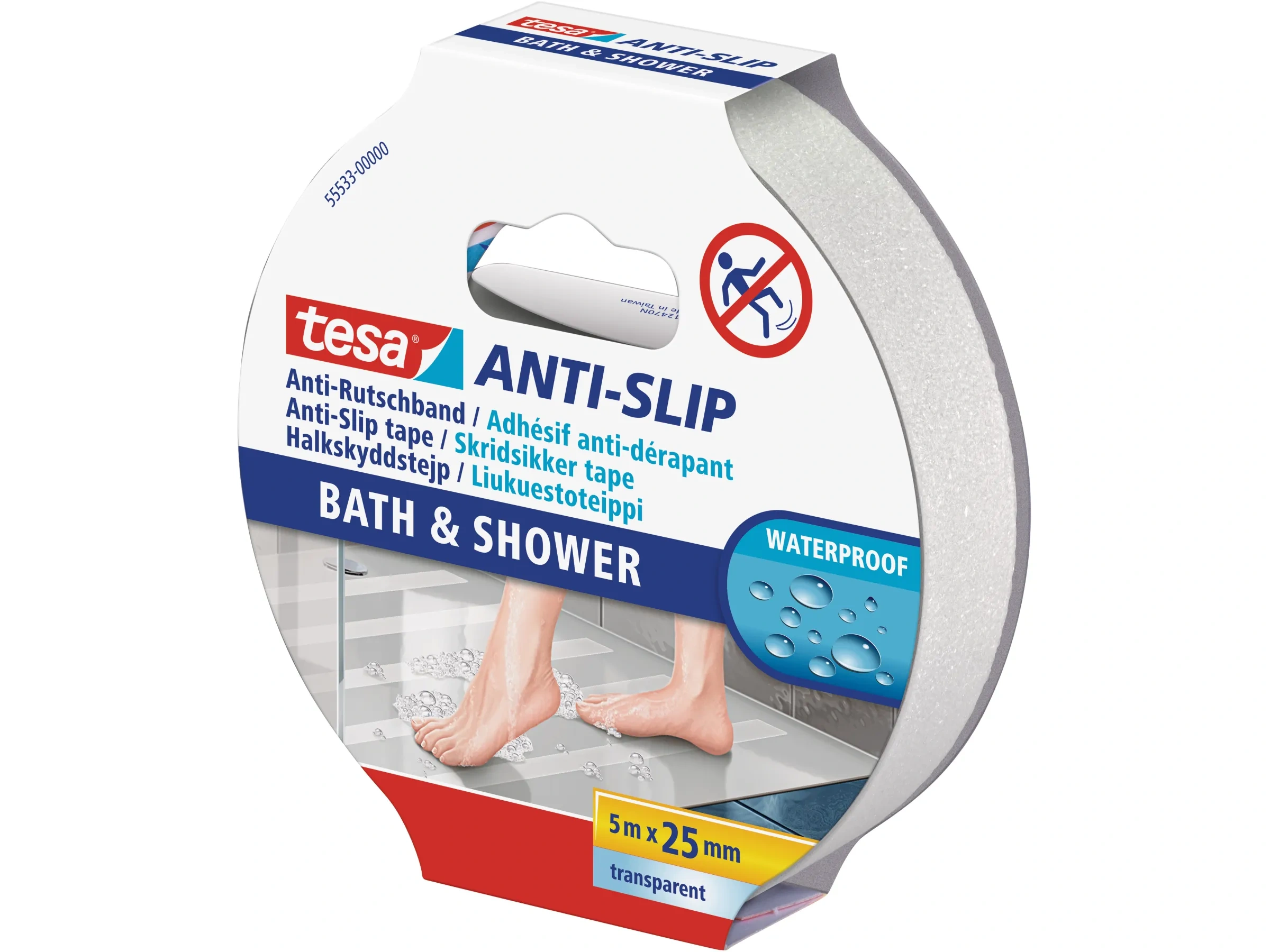 Anti-Rutschband Bad & Dusche – Transparent, 5 m × 25 mm Anti-Rutschband Bad & Dusche – Transparent, 5 m × 25 mm