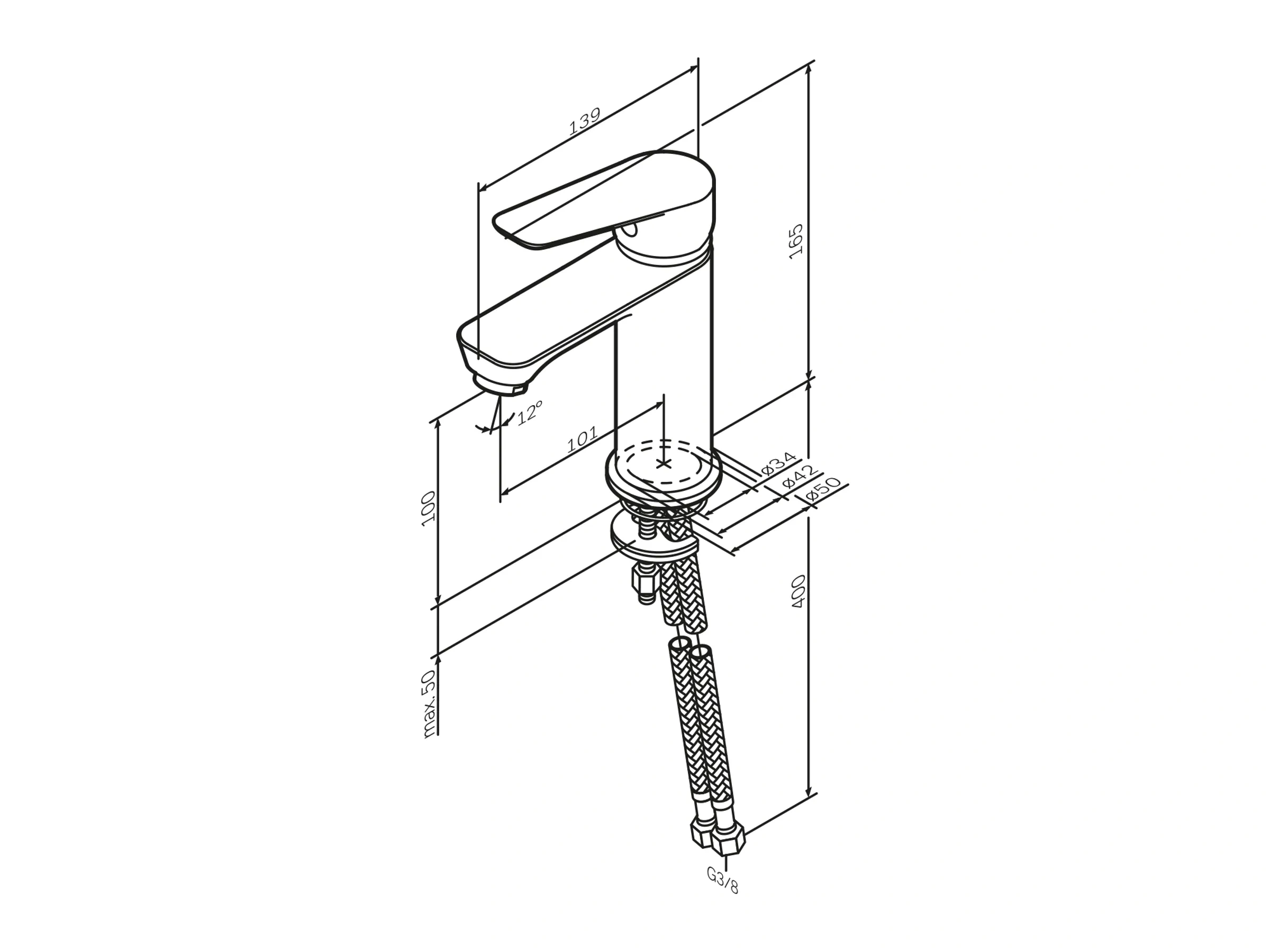 AM.PM Einhebel-Waschtischarmatur HIT FTA02100 – Chrom