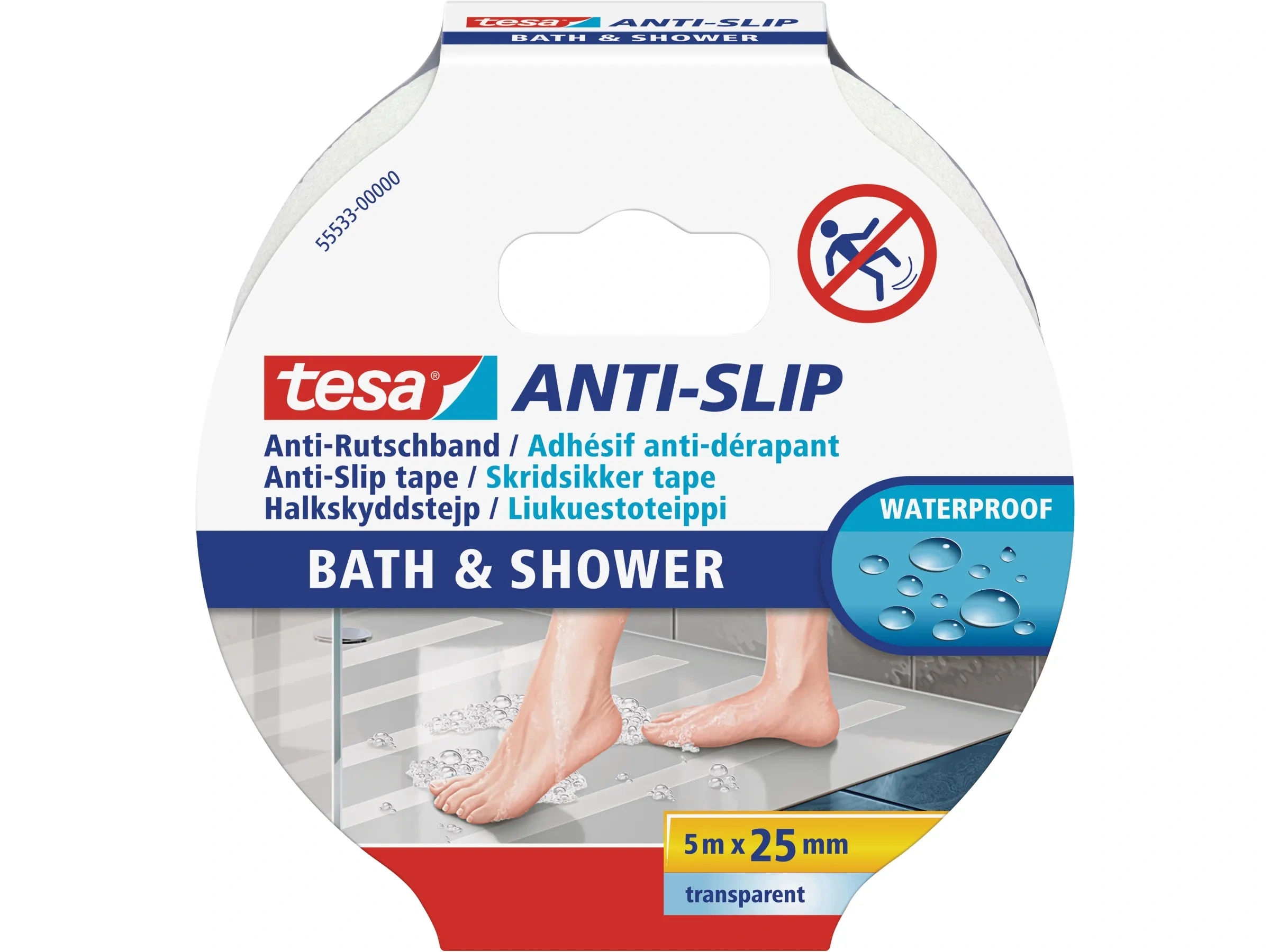 Anti-Rutschband Bad & Dusche – Transparent, 5 m × 25 mm Anti-Rutschband Bad & Dusche – Transparent, 5 m × 25 mm