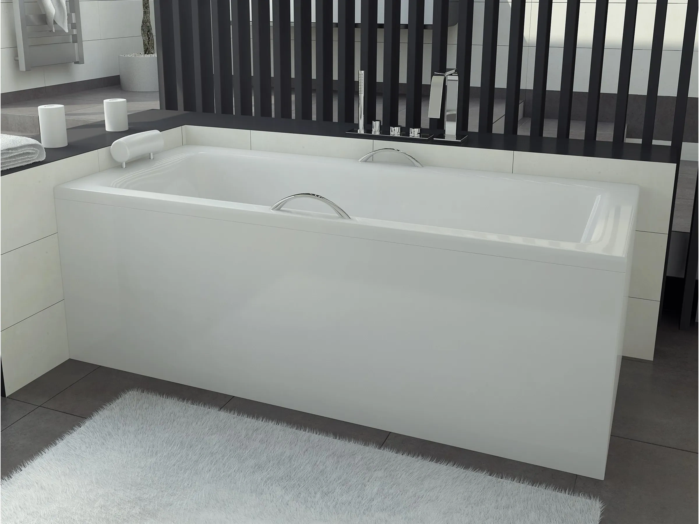 Bad Land Badewanne TALIA Rechteck 150x70 – Mit Ablauf & Füßen