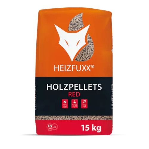 Heizfuxx Holzpellets Red – 15 kg × 65 Säcke (975 kg Palette)
