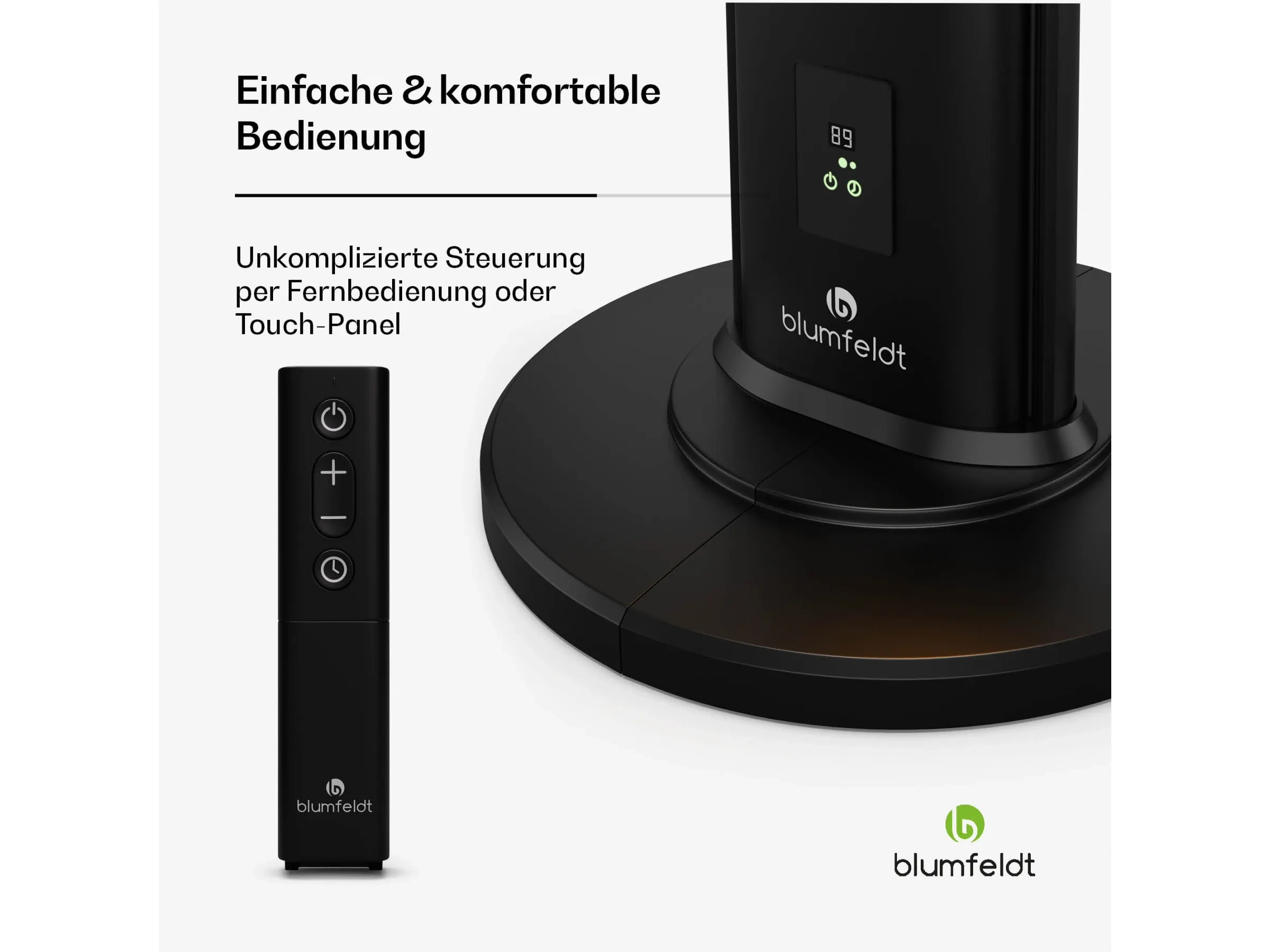 Blumfeldt BlazeTower Standheizer – 3000 W, IP45, Außenbereich