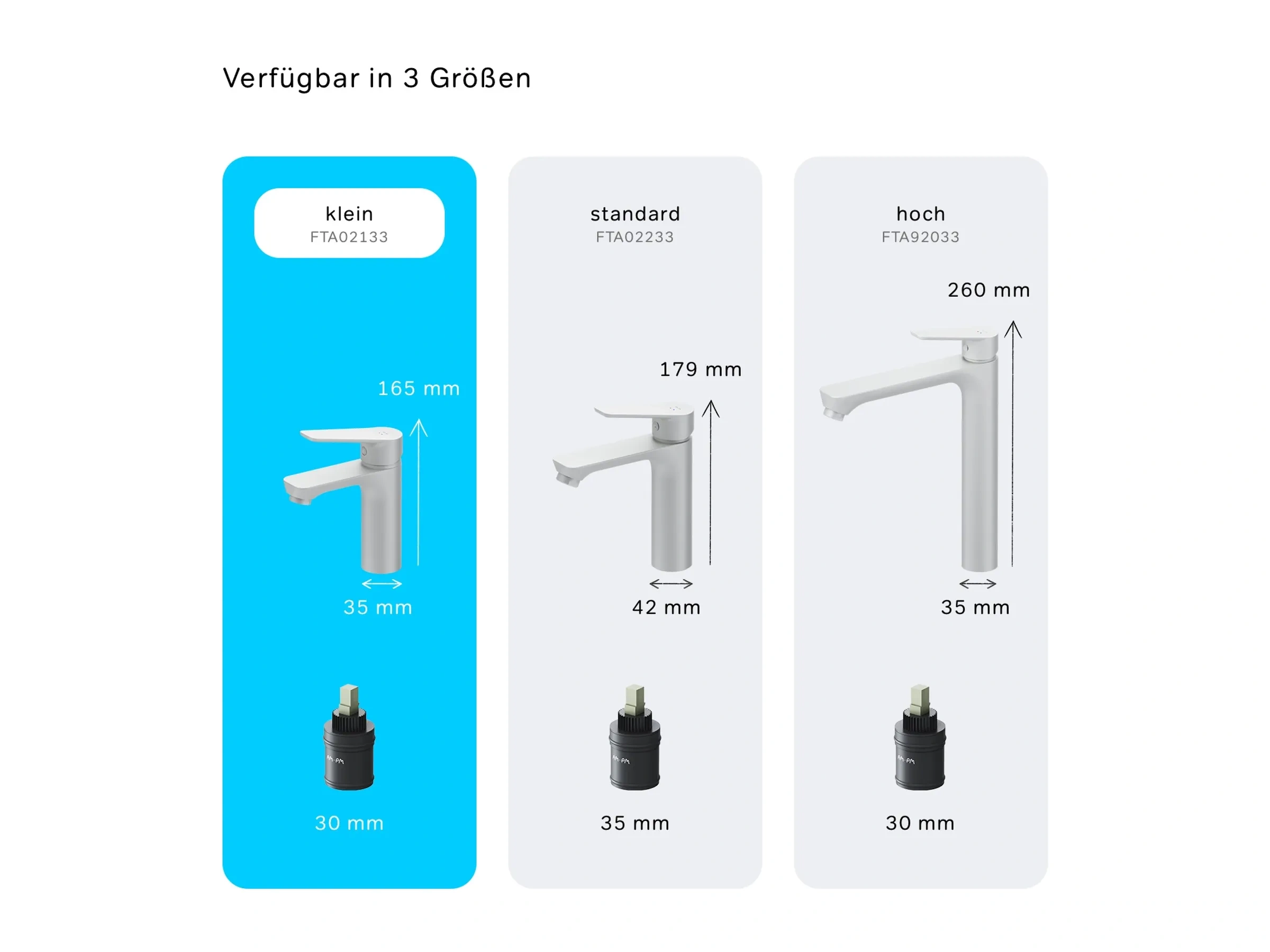 AM.PM Einhebel-Waschtischarmatur HIT FTA02133 – Weiß