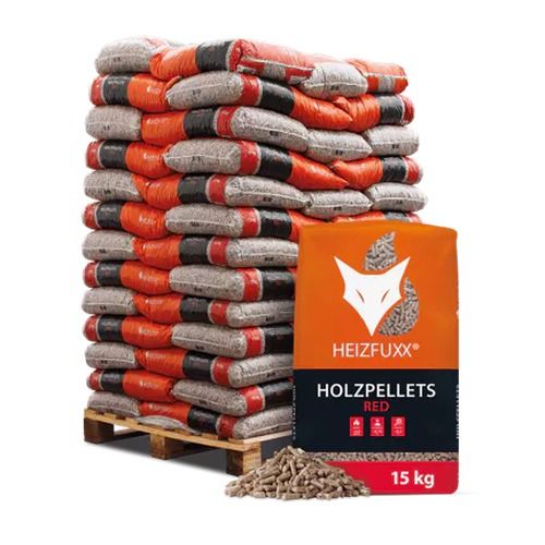 Heizfuxx Holzpellets Red – 15 kg × 65 Säcke (975 kg Palette)