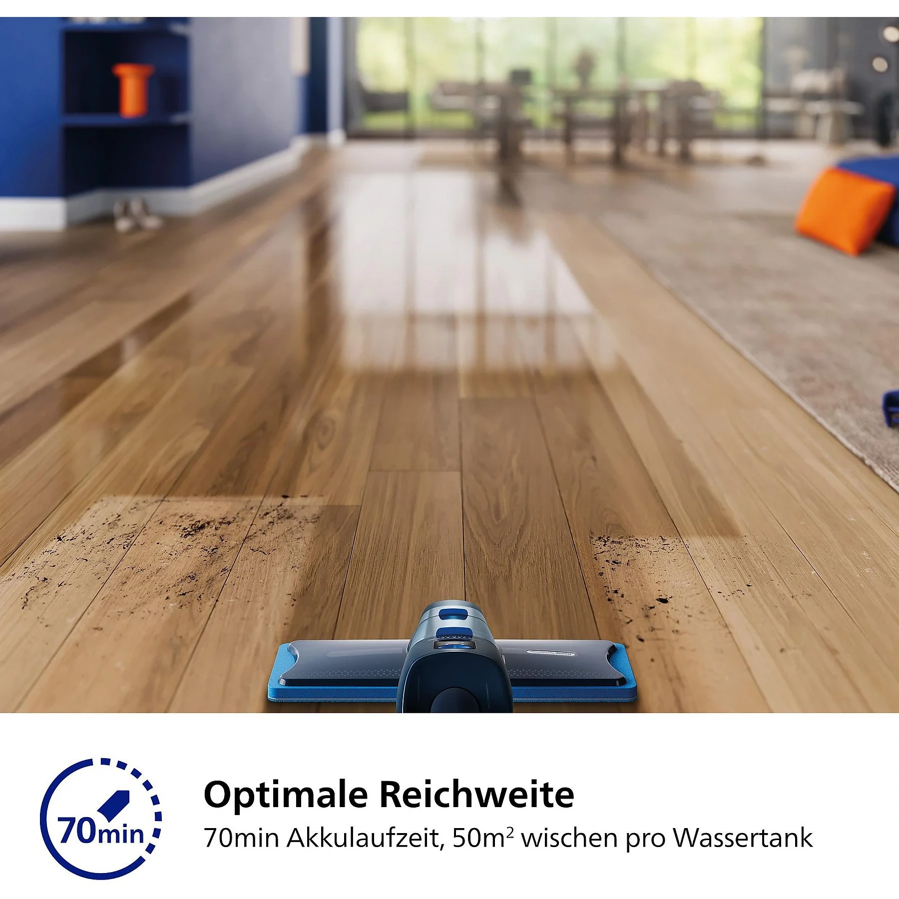 Philips OneUp 5000 Series XV5113/01 – Elektrischer Mopp mit Akku, 70 Min Laufzeit