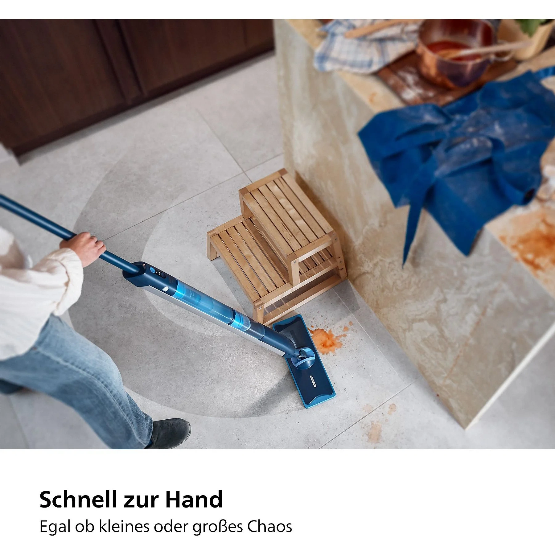 Philips OneUp 5000 Series XV5113/01 – Elektrischer Mopp mit Akku, 70 Min Laufzeit