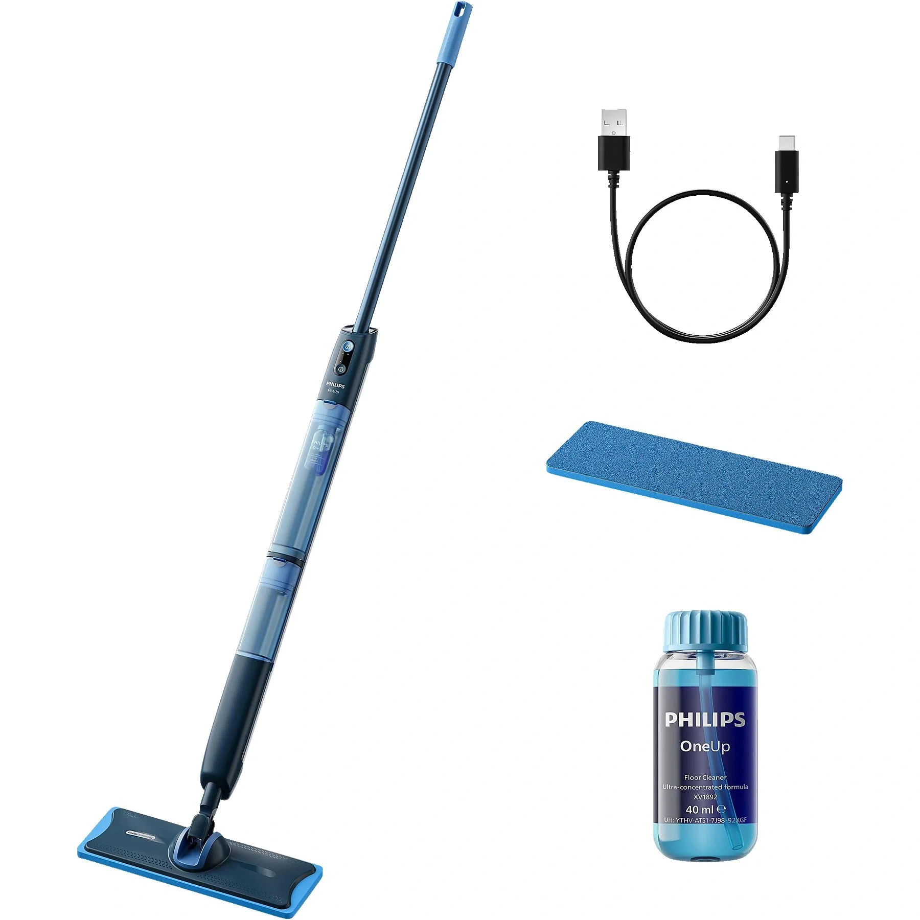 Philips OneUp 5000 Series XV5113/01 – Elektrischer Mopp mit Akku, 70 Min Laufzeit